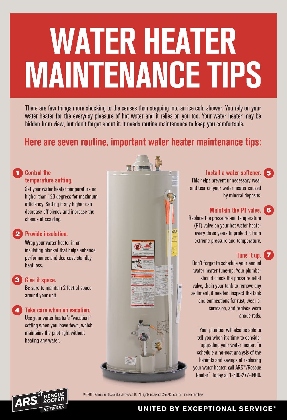 water heater maintenance tips infographic