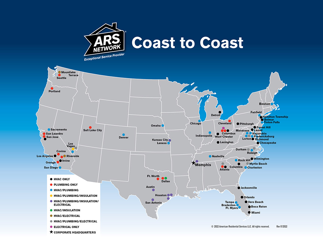 ARS Network Branch Map