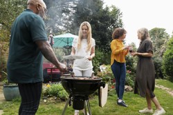 family grilling