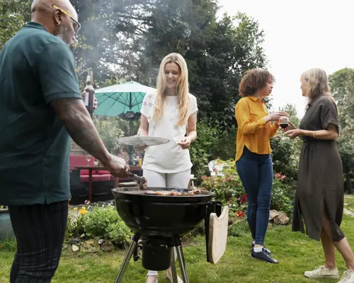 family grilling