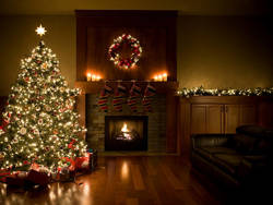 lit up tree